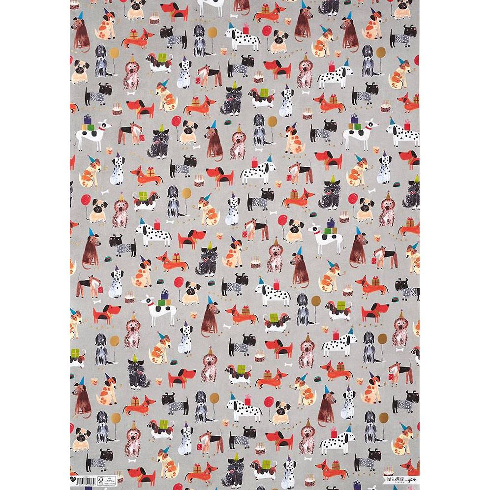 Party Dogs Flat Wrap