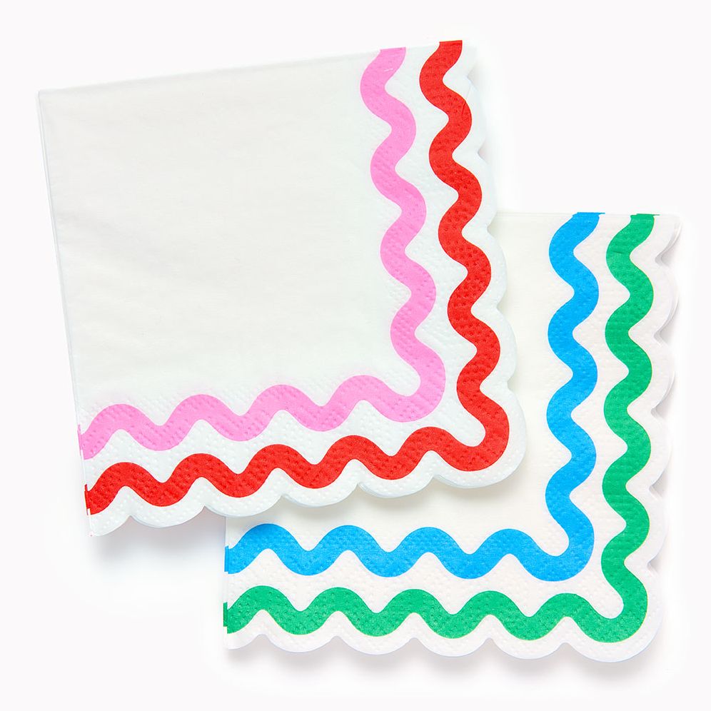 Wave Edge Cocktail Napkins