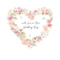 With Love Embelished Heart Wedding Card