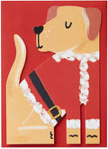 Golden Labrador Santa Christmas Card