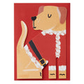 Golden Labrador Santa Christmas Card
