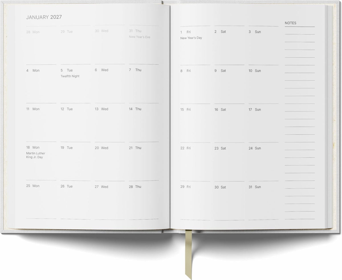 2027 Weekly Planner - Burgundy Flowers