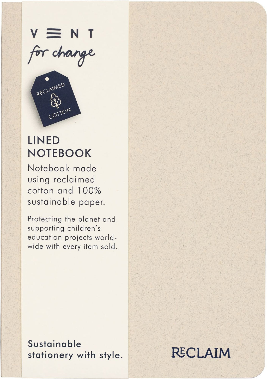 Reclaim Pearl Cotton Recycled A5 Notebook