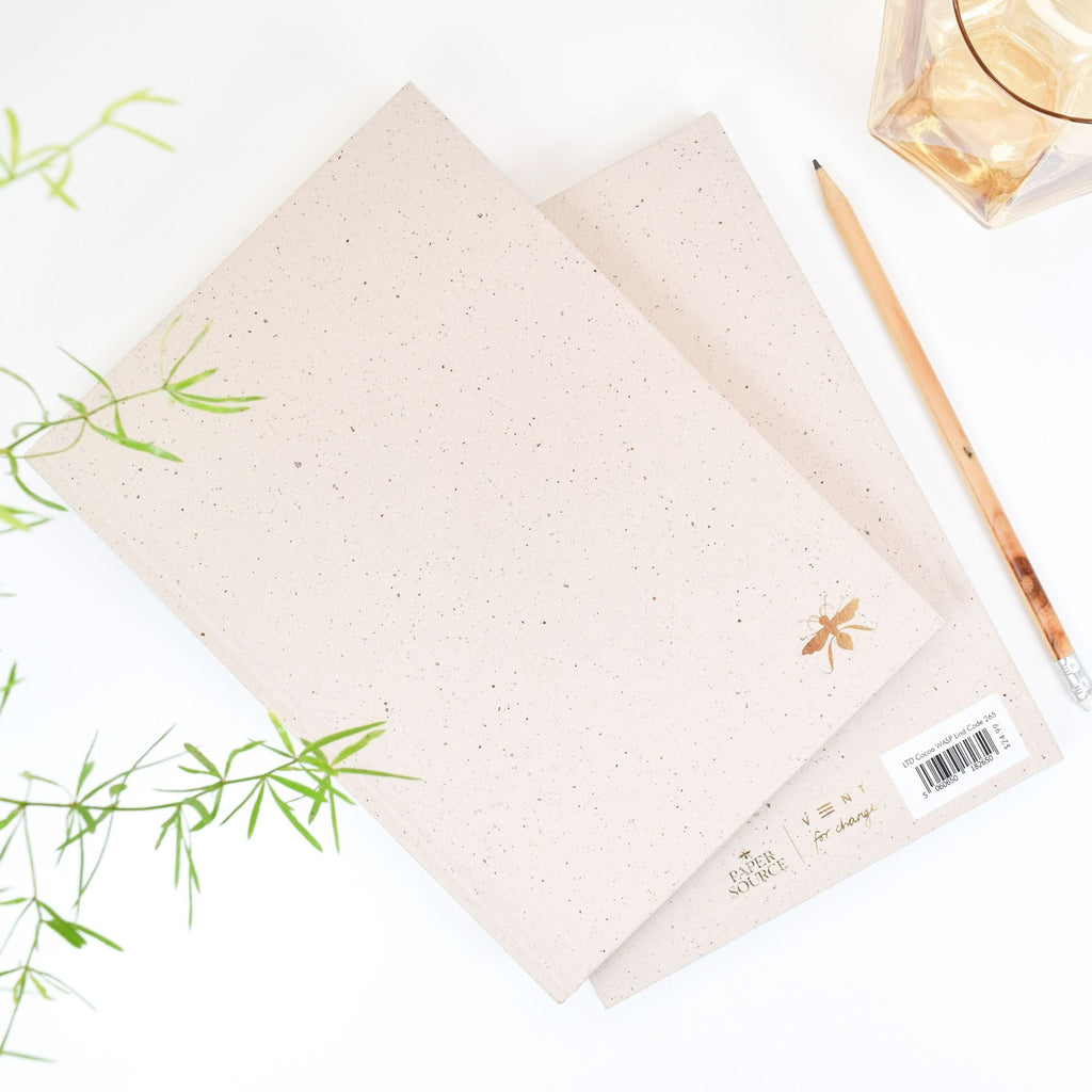 Recycled Cocoa Lined Paper Wasp Journal - Limited Edition