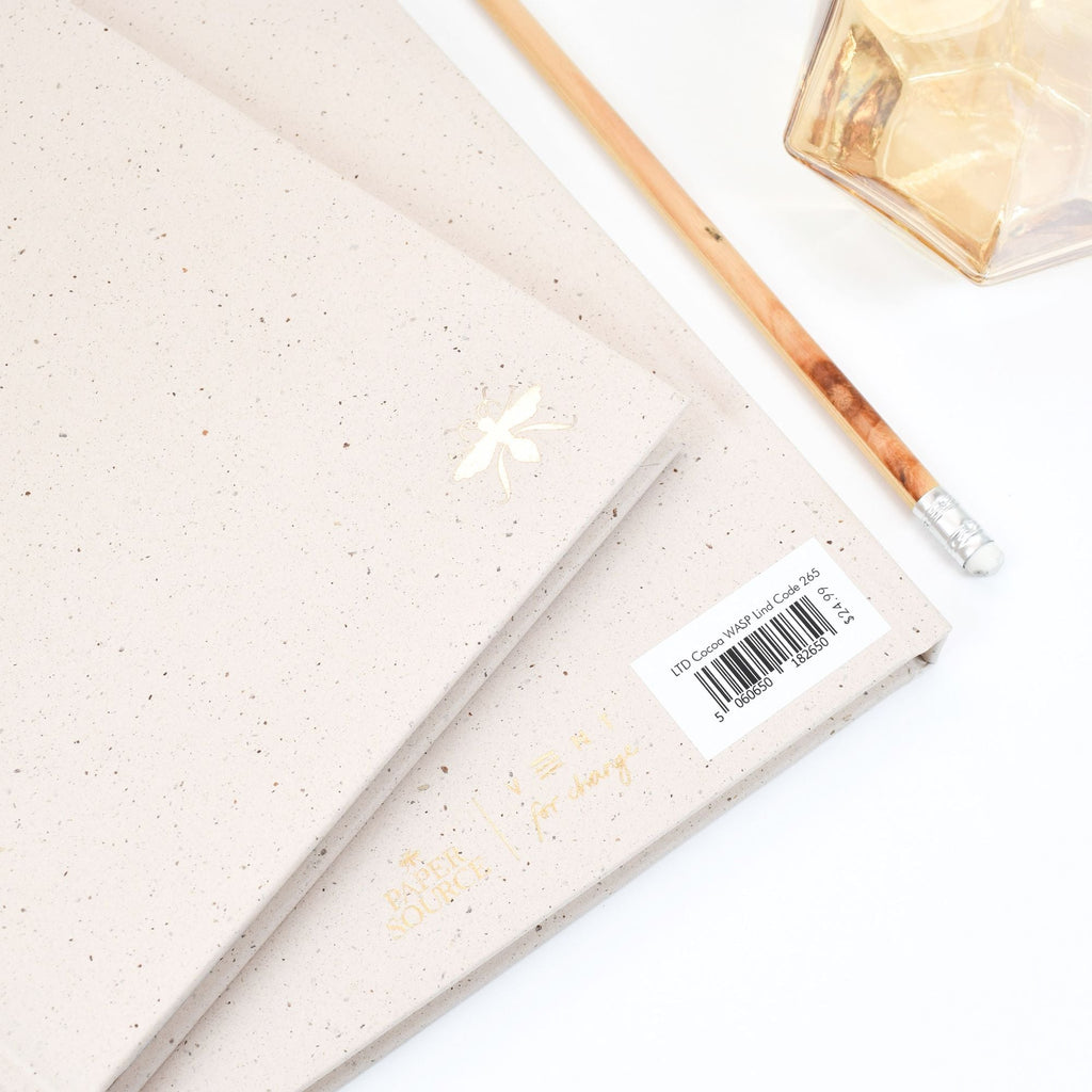 Recycled Cocoa Lined Paper Wasp Journal - Limited Edition