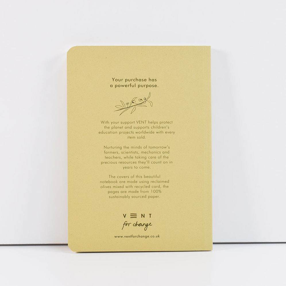 A5 Environotes Reclaimed Olive waste Notebook