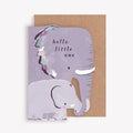 Hello Little One Elephant Baby Card