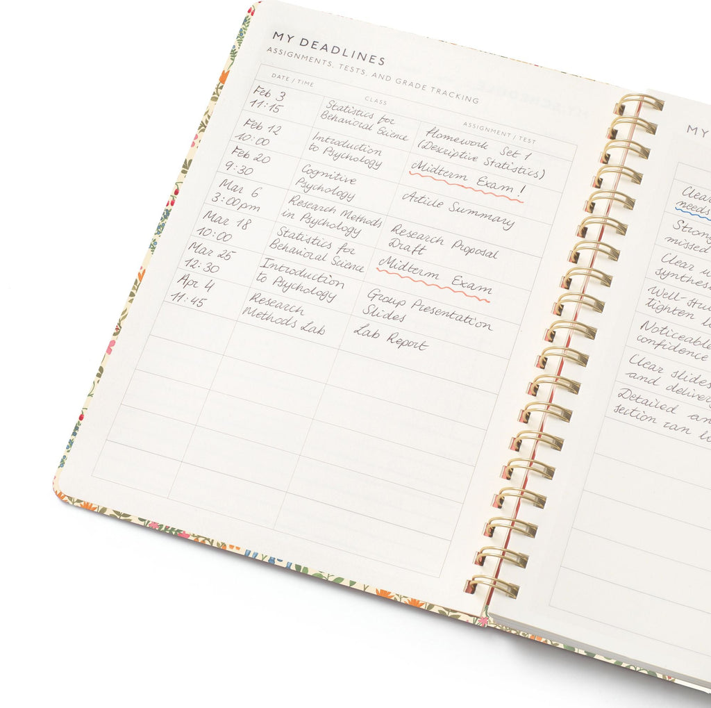 2026-2027 Papier B5 Academic Planner Delicate Fauna