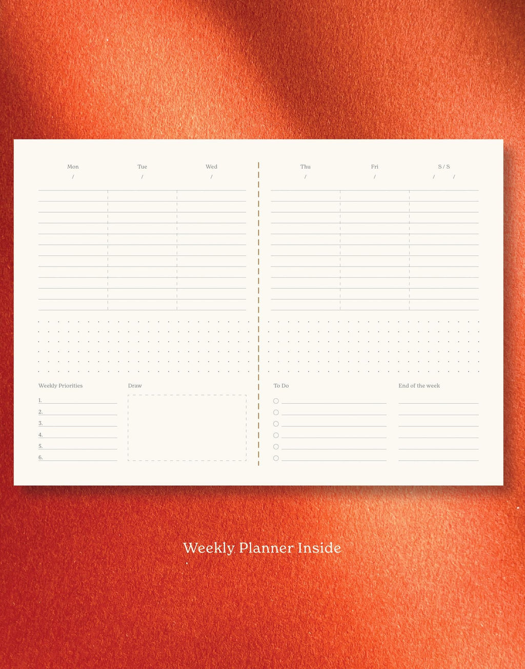 Plum Handmade Weekly Undated Planner