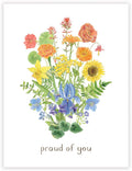 Rainbow Bouquet Congratulations Card