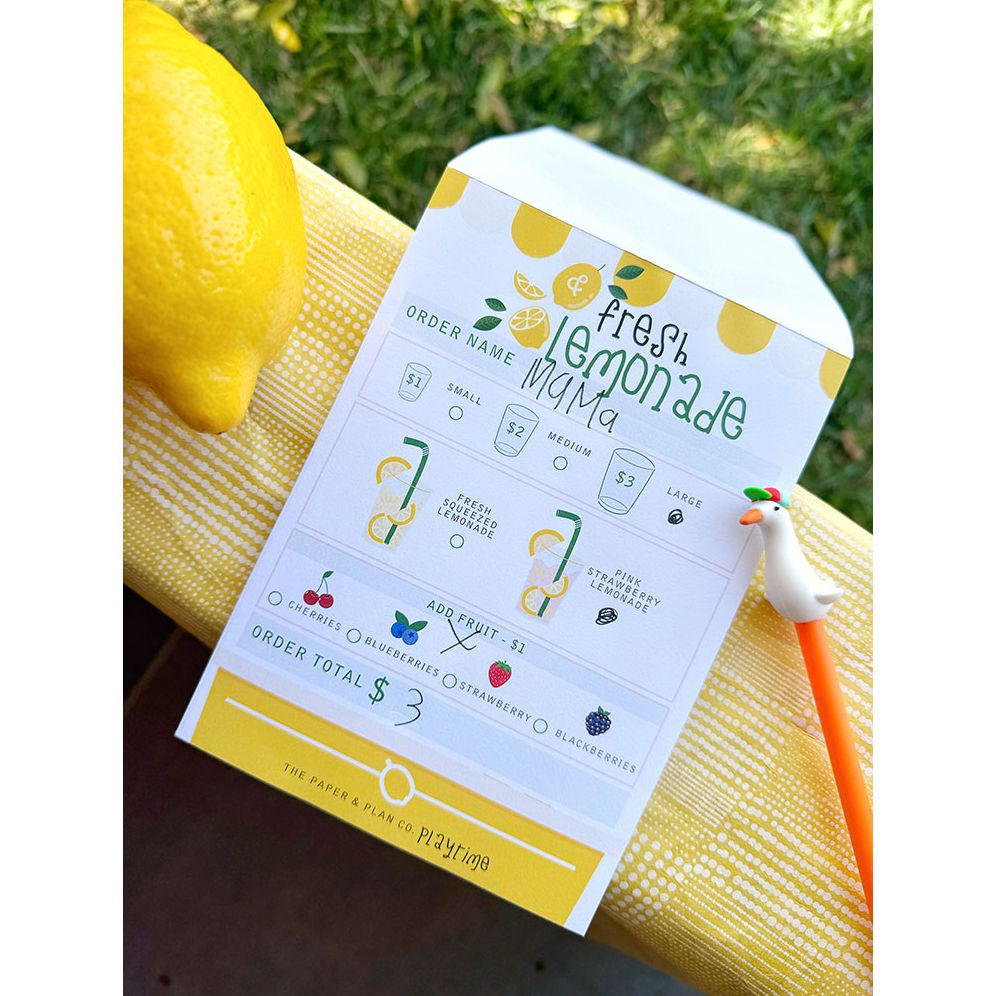 Lemonade Stand Notepad
