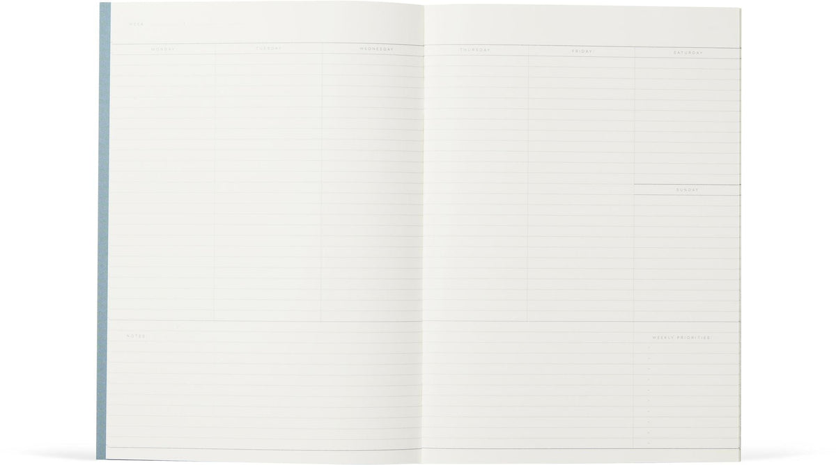 MILO Weekly Undated Planner in Green lines