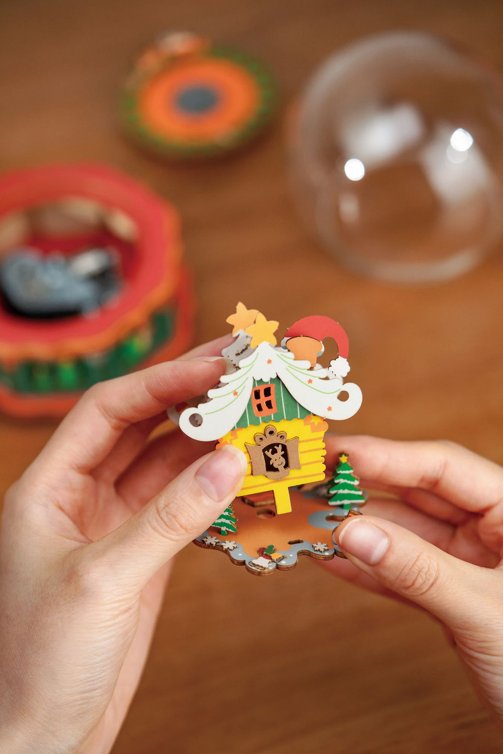 Christmas Town Snowglobe DIY Music Box