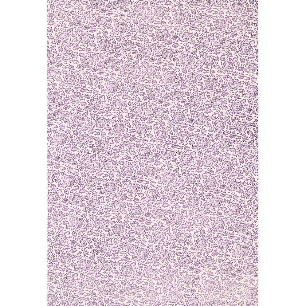Debossed Purple Flower Fine Paper