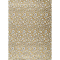 White Relief Floral on Gold Fine Paper