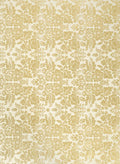 Gold on White Metallic Floral Fine Paper