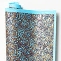 Gold Wavy Marble on Blue Fine Paper