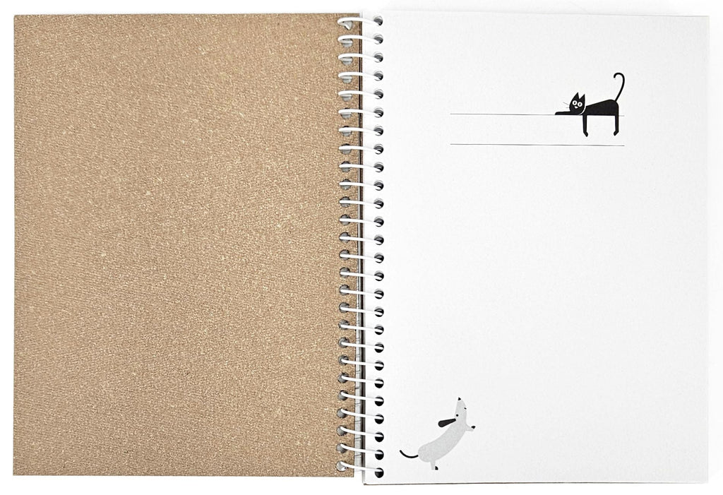 Spiral Cat and Dog Notebook - Exclusive