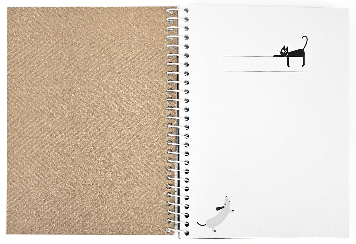 Spiral Cat and Dog Notebook - Exclusive