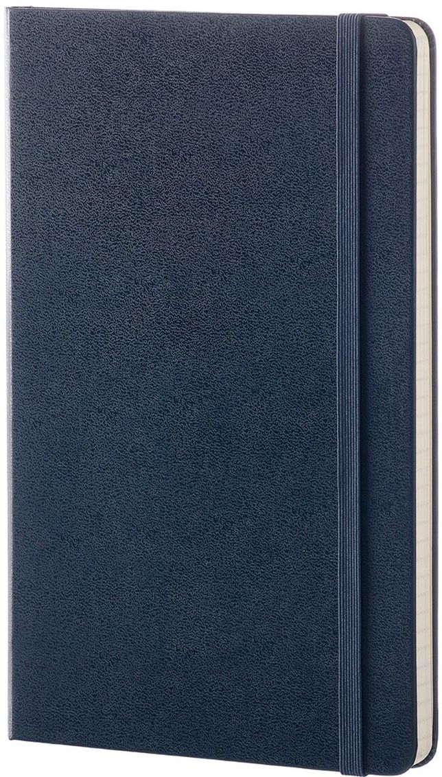 Moleskine Classic Notebook, Large, Ruled, Sapphire Blue, Hard Cover (5 x 8.25)