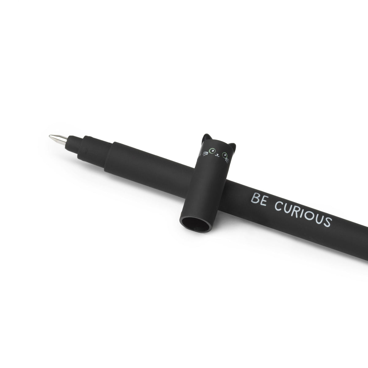 Legami Black Kitty Erasable Gel Pen - Black Ink