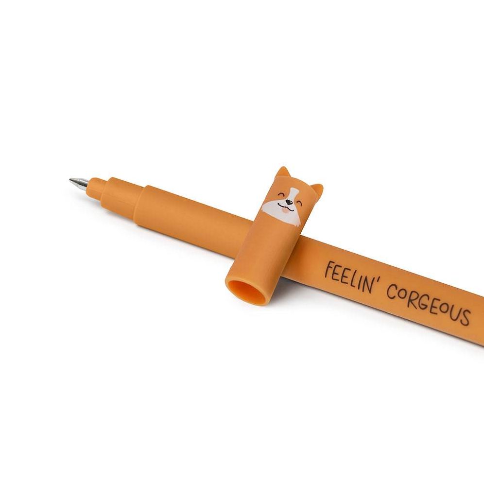 Legami Corgi Erasable Gel Pen - Black Ink