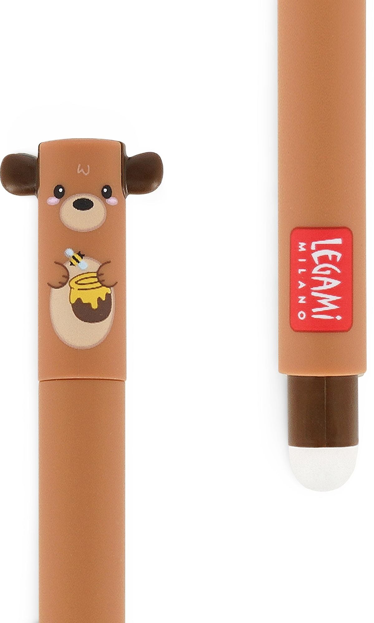 Legami Teddy Bear Erasable Gel Pen - Red Ink