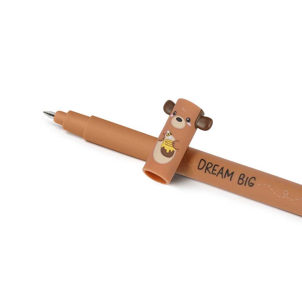 Legami Teddy Bear Erasable Gel Pen - Red Ink