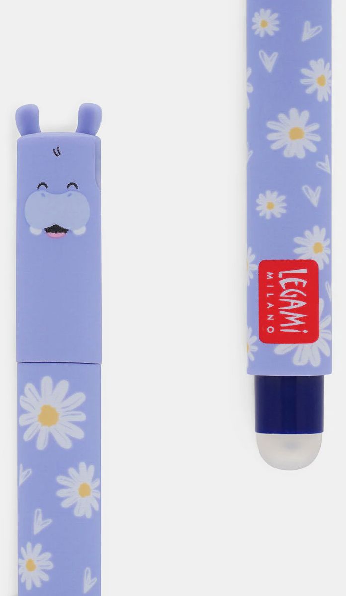 Legami Hippo Erasable Gel Pen - Blue Ink