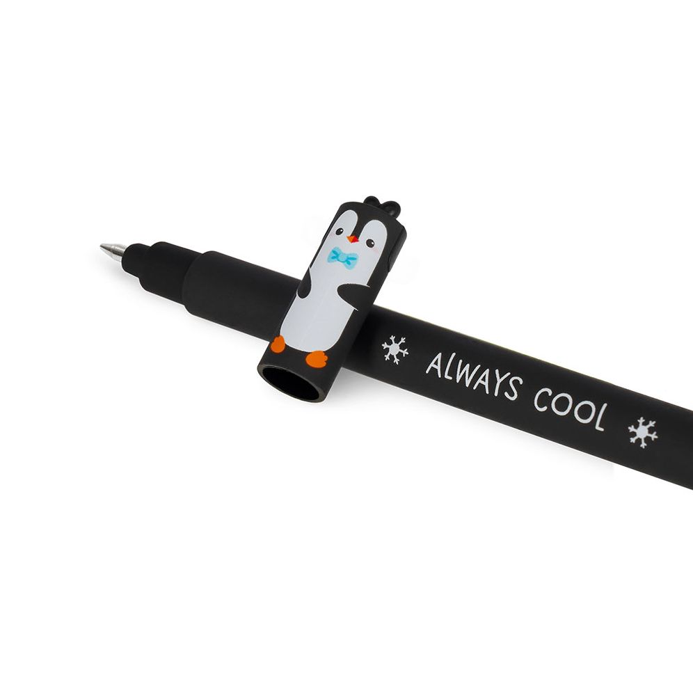 Legami Penguin Erasable Gel Pen - Turquoise Ink