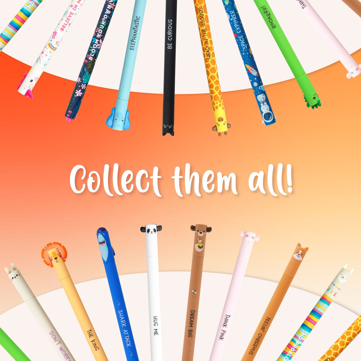 Legami Giraffe Erasable Gel Pen - Black Ink