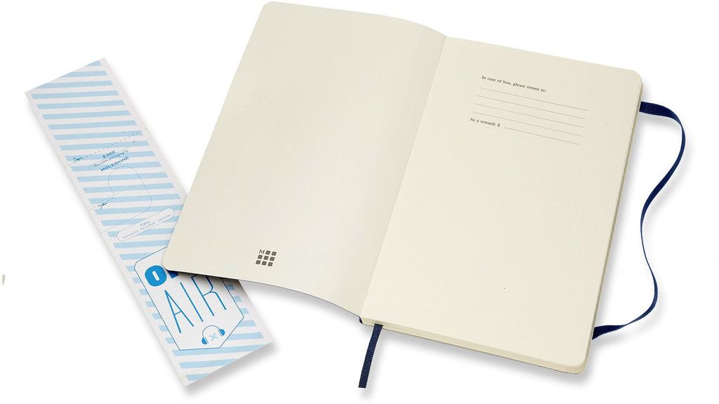Moleskine Classic Notebook, Large, Ruled, Sapphire Blue, Soft Cover (5 x 8.25)