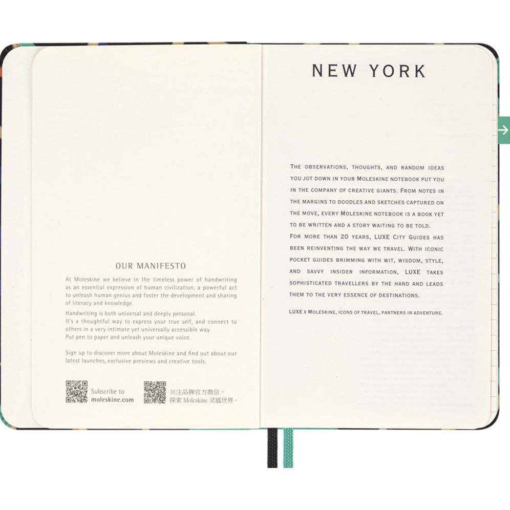 LUXE x Moleskine - New York City Travel Guide Pocket Notebook