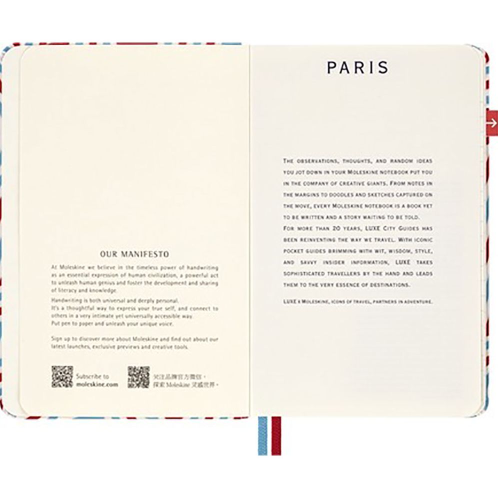 LUXE x Moleskine - Paris City Travel Guide Pocket Notebook