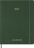 2027 Moleskine 15-Month Essential Planner, Soft Cover, Weekly Vertical, XXL (8.5" x 11"), Myrtle Green, 128 pages