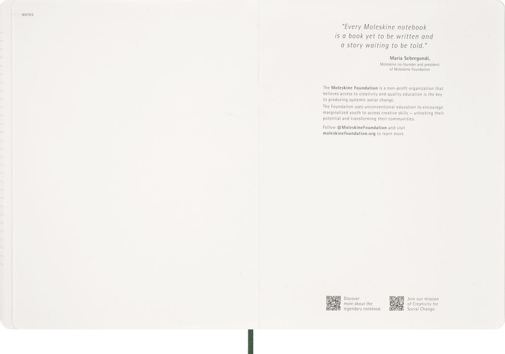 2027 Moleskine 15-Month Essential Planner, Soft Cover, Weekly Vertical, XXL (8.5" x 11"), Myrtle Green, 128 pages