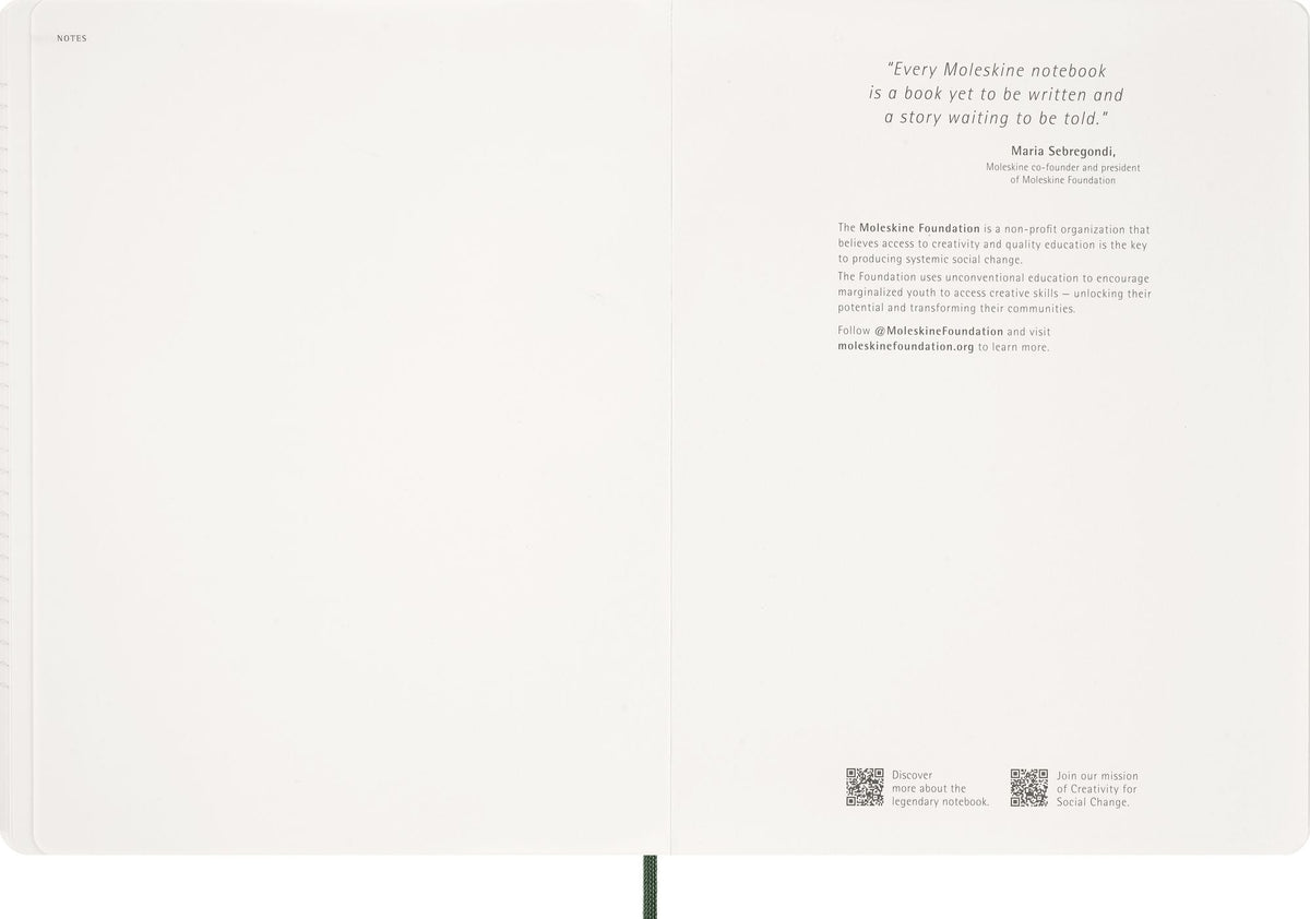 2027 Moleskine 15-Month Essential Planner, Soft Cover, Weekly Vertical, XXL (8.5" x 11"), Myrtle Green, 128 pages