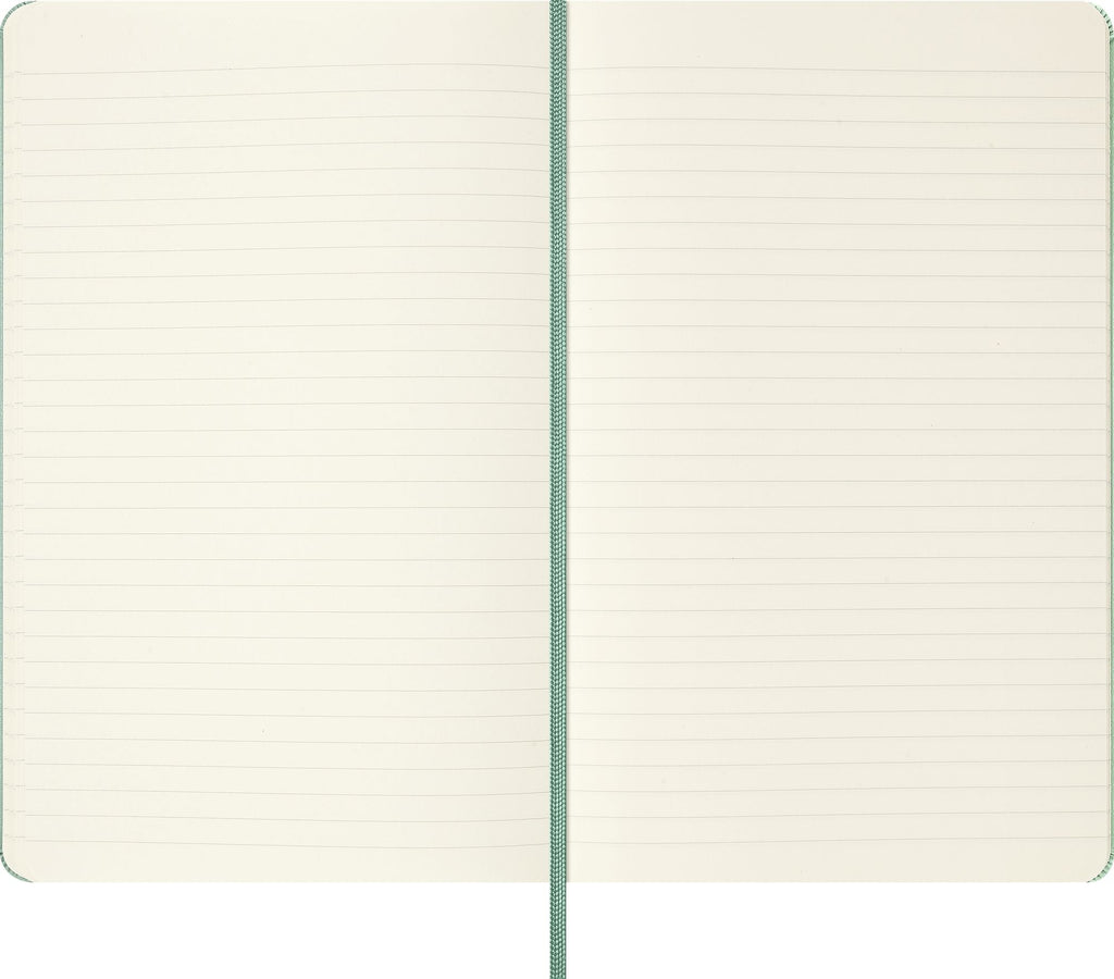 Moleskine Colored Patterned Notebook, Hard Cover, Large (5" x 8.25") Ruled/Lined, Sage Green, 240 Pages