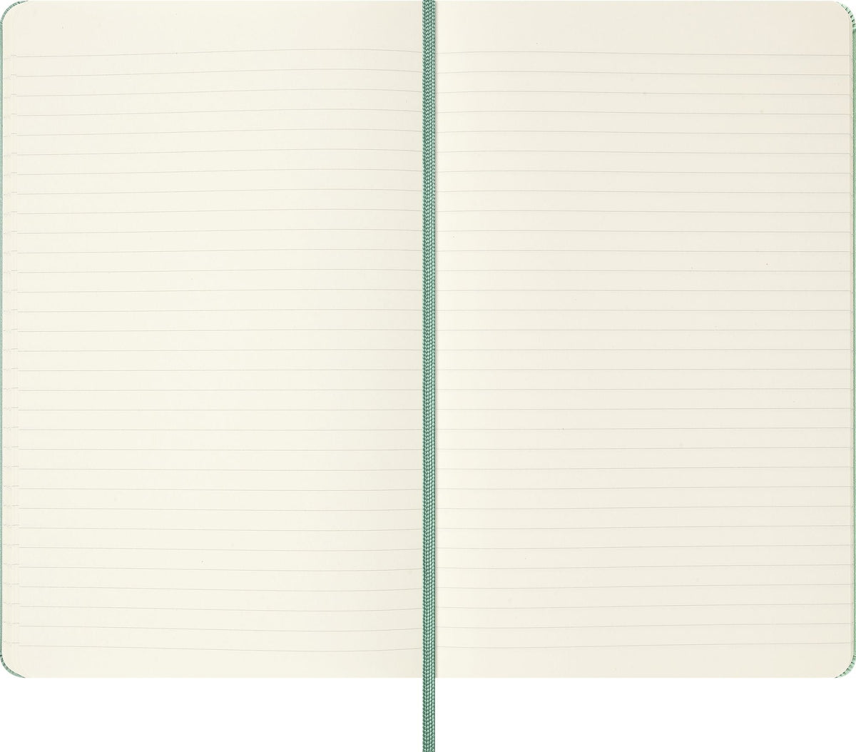 Moleskine Colored Patterned Notebook, Hard Cover, Large (5" x 8.25") Ruled/Lined, Sage Green, 240 Pages