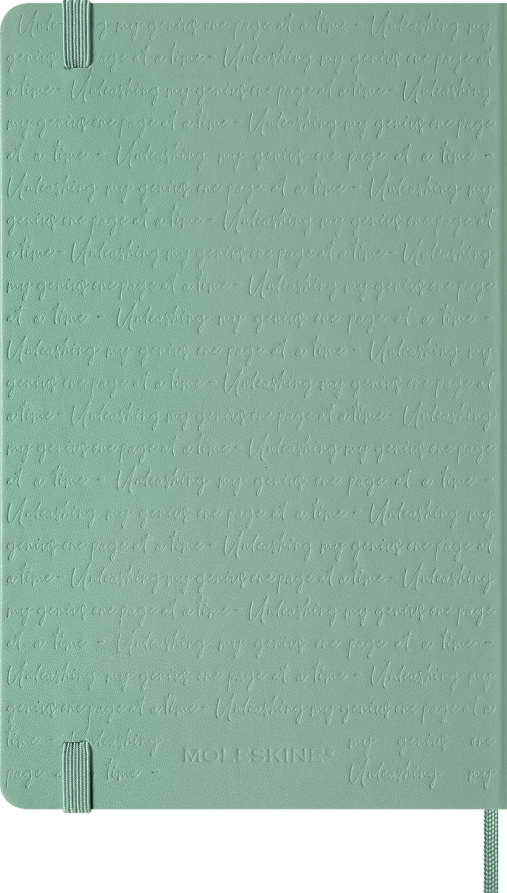 Moleskine Colored Patterned Notebook, Hard Cover, Large (5" x 8.25") Ruled/Lined, Sage Green, 240 Pages