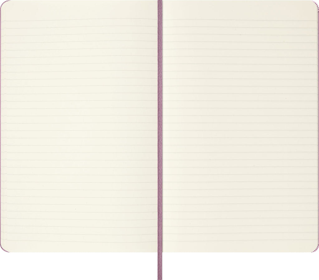 Moleskine Colored Patterned Notebook, Hard Cover, Large (5" x 8.25") Ruled/Lined, Majestic Pink, 240 Pages