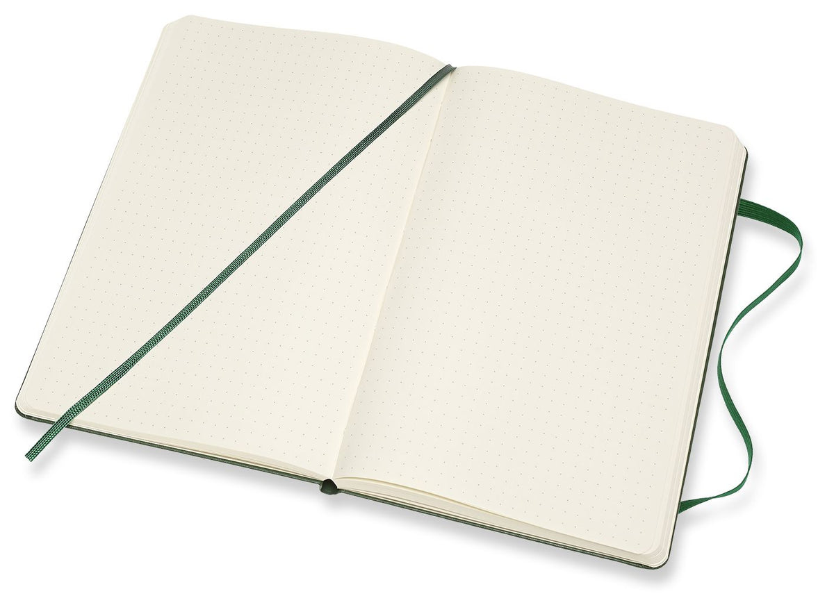 Moleskine Notebook, Large, Dotted, Myrtle Green, Hard (5 x 8.25)