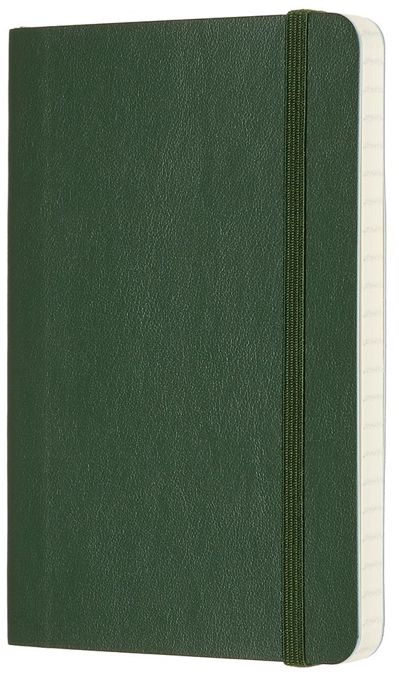 Moleskine Notebook, Pocket, Ruled, Myrtle Green, Soft Cover (3.5 x 5.5)