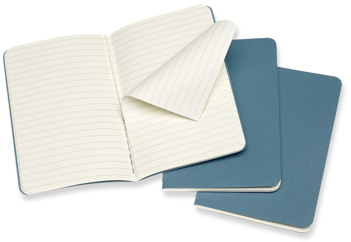 Moleskine Cahier Journal, Pocket, Ruled, Brisk Blue (3.5 x 5.5)