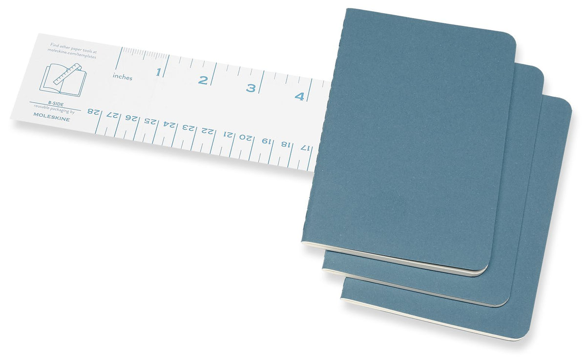 Moleskine Cahier Journal, Pocket, Ruled, Brisk Blue (3.5 x 5.5)