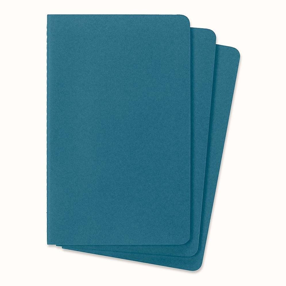 Moleskine Cahier Journal, Large, Ruled, Brisk Blue (8.25 x 5)