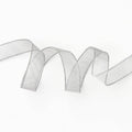 Silver Organdy Wired Ribbon 1" 10 YD