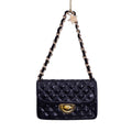 Black Fashion Bag Glass Ornament