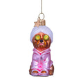 Selfcare Dog Glass Ornament