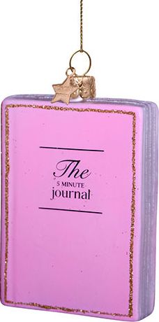 5 Minute Journal Glass Ornament